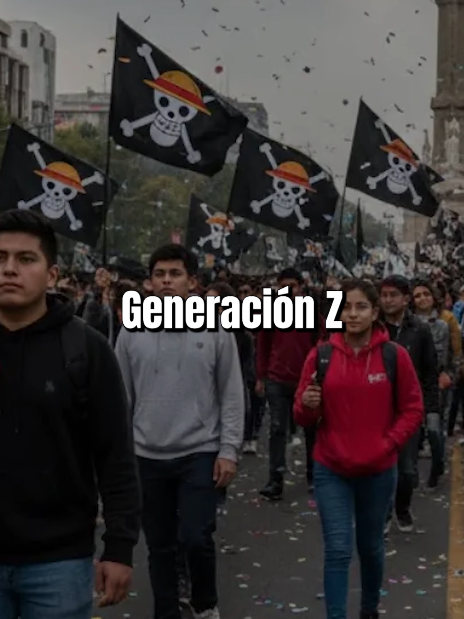 Generación Z, ¿qué hay detrás de esta marcha con imágenes de Luffy? #diegoruzzarin #generacionz #onepiece