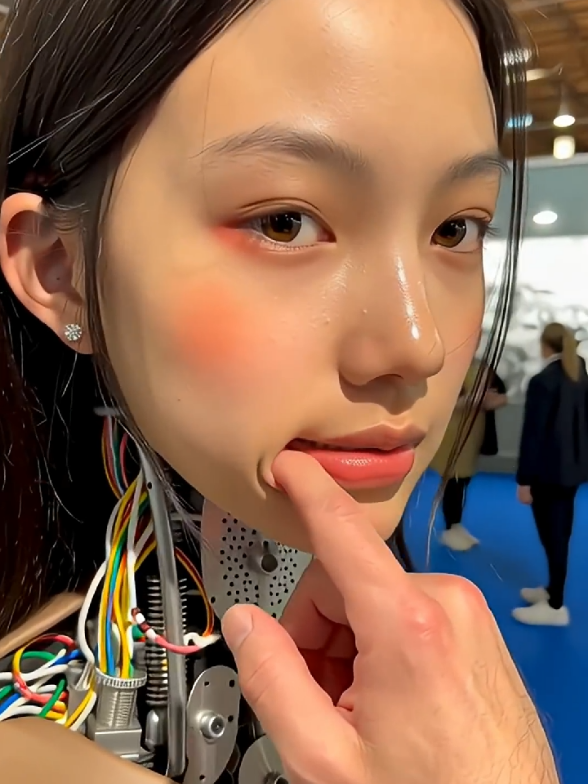 Guy Tries Out the Newest Girlfriend Robot at the Expo ❤️ #ai #robot #future #technology #2025 