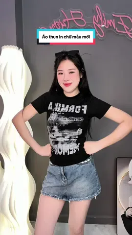 Áo thun ôm body in chữ mẫu mới #thoitrangnu  #emilyhuong  #aothun #myoutfit 