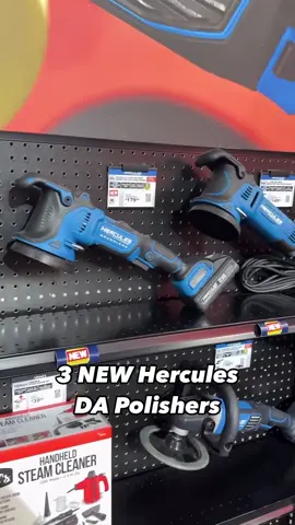 Check out these 3 NEW Hercules Polishers we’re working on... which are you most excited for? #SEMA #HarborFreight #Detailing