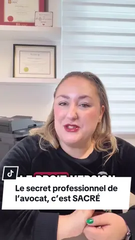 Parle. Explique. Dis tout. C’est protégé par le secret professionnel 🤐  #ledroitversionvraievie #avocat #lawyer #businessowner #secret 