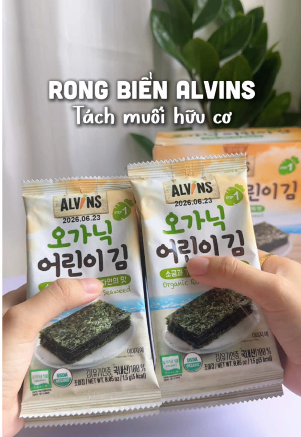 Con ăn dặm nên chọn loại hữu cơ tách muối là an tâm nhất #rongbientachmuoichobeandam #rongbienandam #rongbienhuuco #alvins 