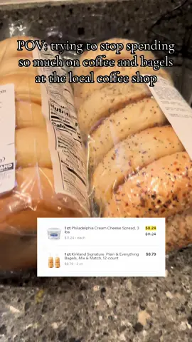 @Costco Wholesale & @Instacart for the WIN 😍 #Bagels #Coffee #SavingMoney #BudgetBreakfasts #BudgetMeals 