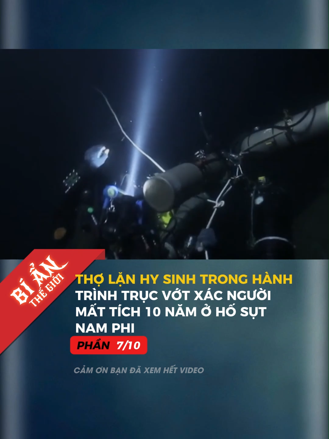 THỢ LẶN HY SINH TRONG HÀNH TRÌNH TRỤC VỚT XÁC NGƯỜI MẤT TÍCH 10 NĂM Ở HỐ SỤT NAM PHI (Phần 7/10)#learnontiktok #kienthucthuvi
