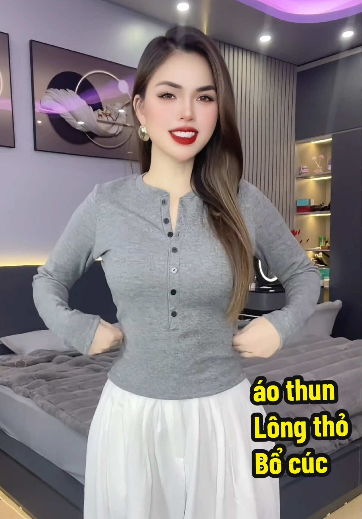 Áo thun nữ, tay dài, vải lông thỏ. Mềm mịn. Đanh chất #liên_aila #aothun #aothunnu #aothundaitay #aothunhottrend 