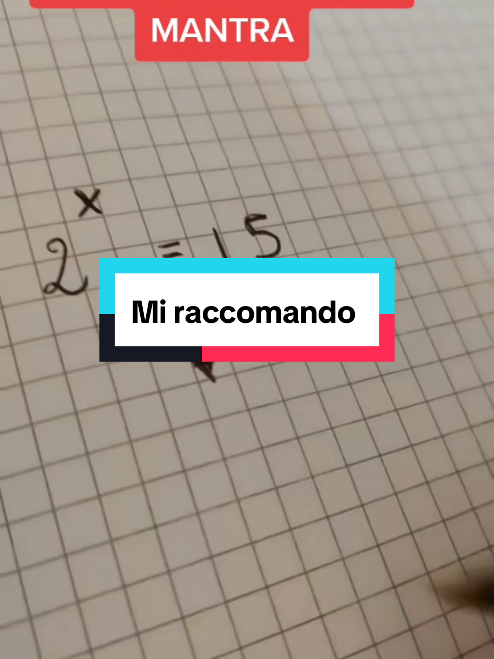Mi raccomando 🤯 #matematicamente 
