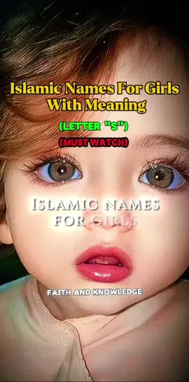 Islamic Names For Girls With Their Meaning #islamic #girl #name #muslimtiktok #muslimah 