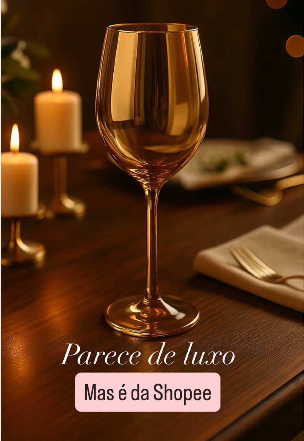 ✨ Taças Âmbar de Luxo! ✨ Deixe seus brindes ainda mais elegantes 🍷 Jogo com 6 taças de vidro — perfeitas para qualquer ocasião! 💛#casa #produtoviral #acheinashopee 