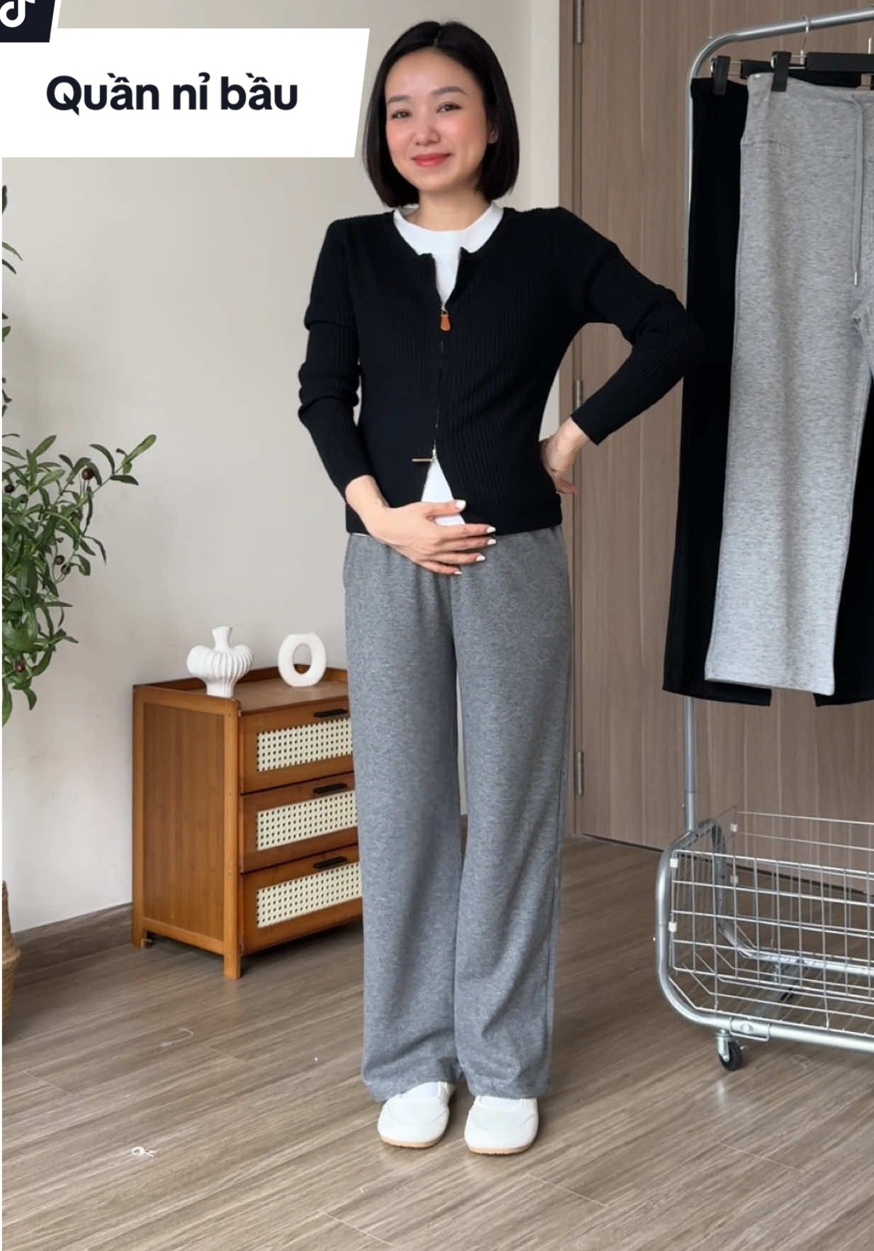 Quần bầu nỉ lông thỏ mặc vừa ấm, thoải mái mà lên form rất xinh #quanbau #quanbaudai #quanbaumuadong #quanbaudep 