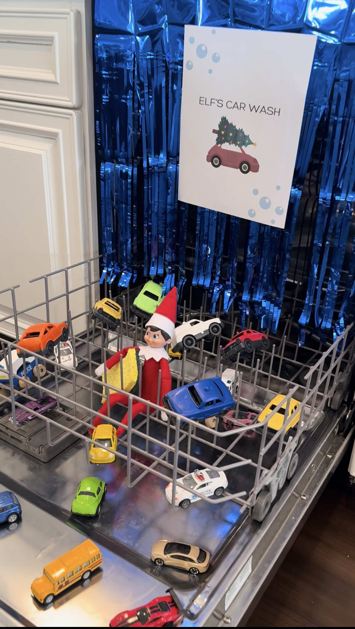 Follow along for more ELF ON THE SHELF ideas 🎅🏻🚗🧽 You can find this FREE printable on my website! 🫶🏻🎄 #ChristmasMagic #holidaymagic #holidaytraditions #preschoolmom #ElfOnTheShelf 