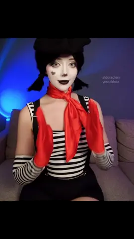 My new mime cosplay 🖤 #aldorachan #clowncosplay #mimecosplay #clowngirl #youraldora 