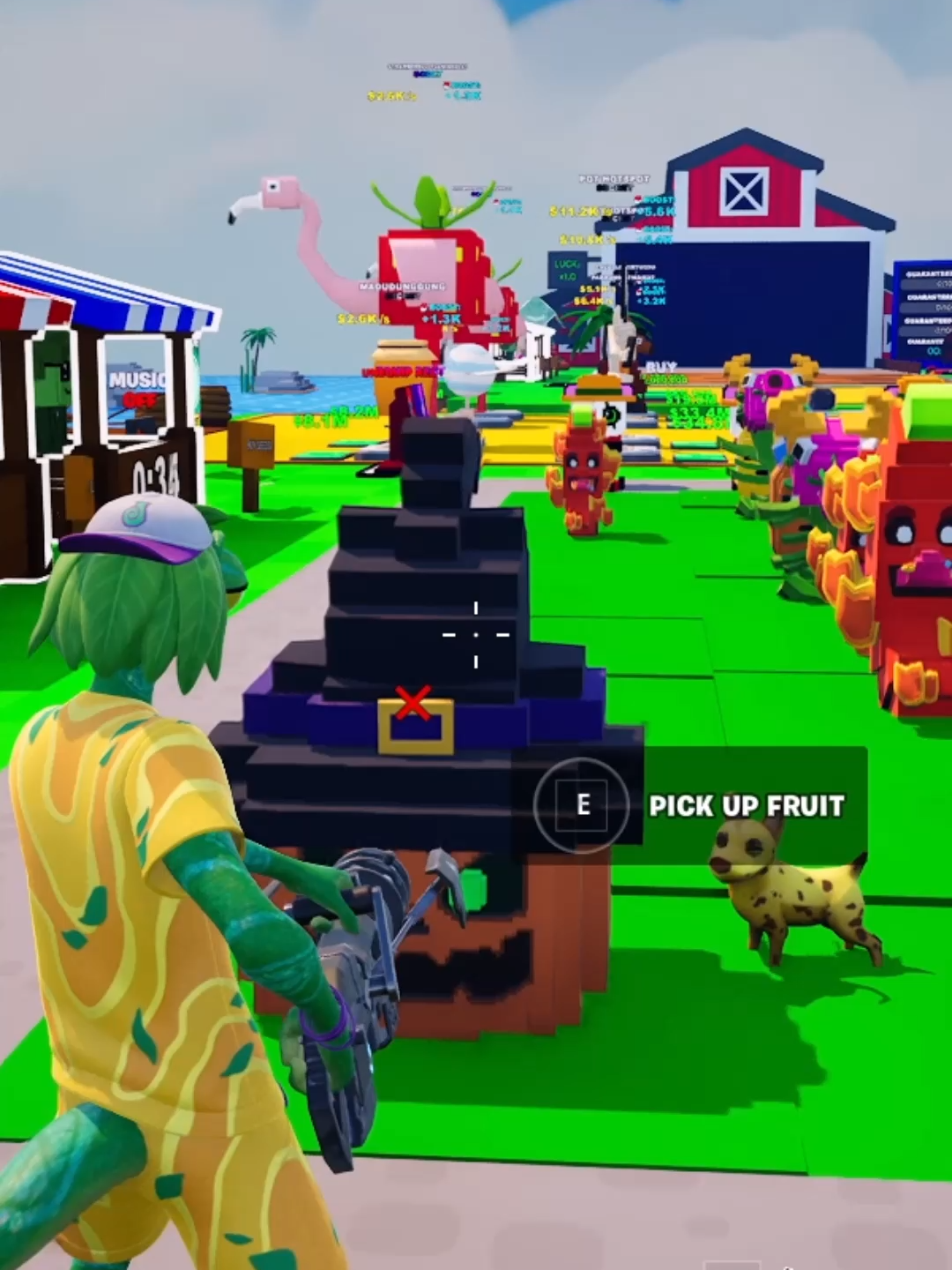 All Secret Codes in Fruits vs Brainrots fortnite PandVil Map