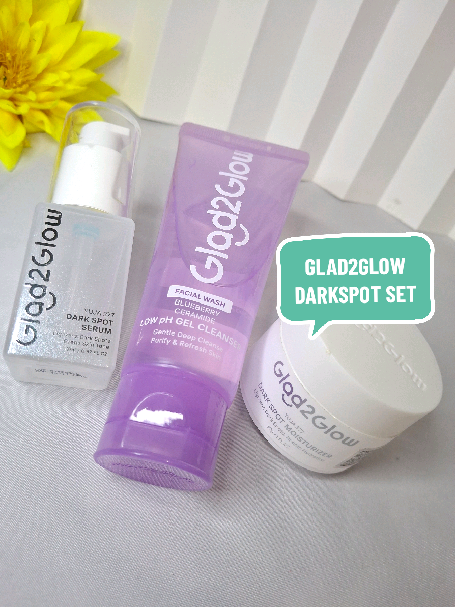 Glad2glow darkspot set bekas jerawat membandel flek hitam pudar cuma pakai rutin 👍📈✨️ #Glad2glow #Darkspotset #g2g 