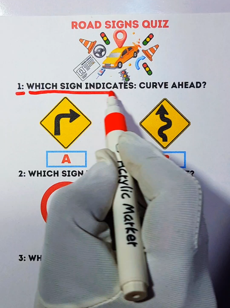 Driving test quiz- Can you get 5/5?  #LearnOnTikTok#quiz #quiztime#trivia 