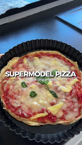 supermodel low cal pizza💗🍕low in calories & high protein! #lowcaloriepizza #lowcalorierecipe #healthypizza #EasyRecipe #highprotein #protein #GymTok #wieiad 