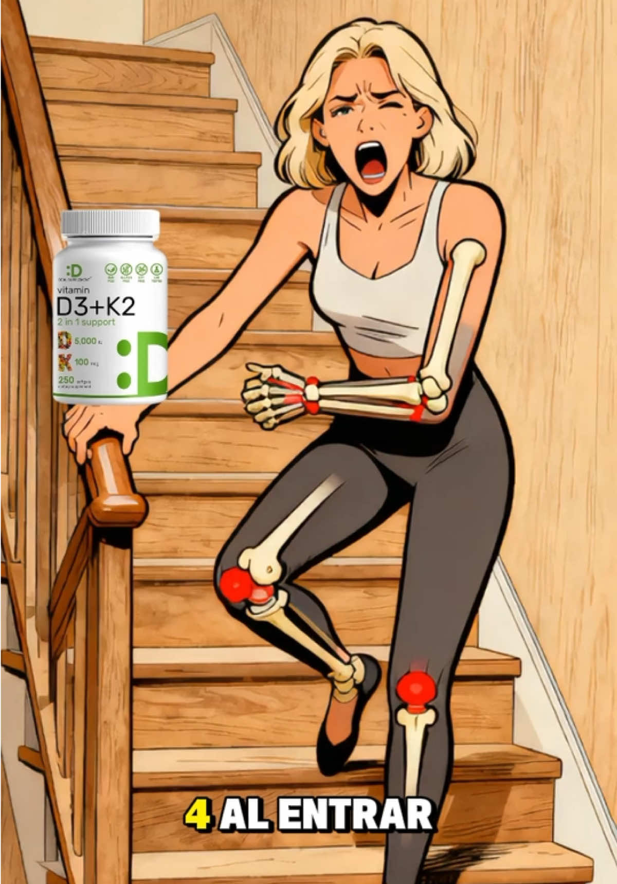 Tus huesos gritan: ¡Falta D3K2! #dealsupplement #d3k2mydailyvitamin #d3k2 #healthy #jointpain 