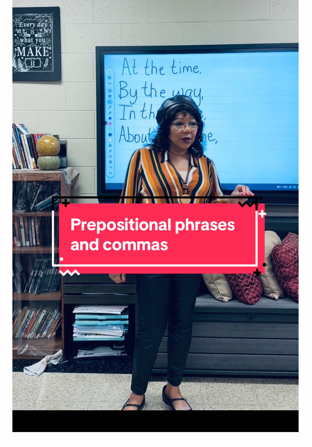 Have you ever seen a sentence that just felt like it needed a pause at the beginning? That’s where introductory prepositional phrases come in. I told my students the story of a student from my first year teaching who reminded me that if the phrase at the beginning of a sentence is non-essential, we separate it with a comma. So today, we identified prepositional phrases, built sentences, practiced the pause, and—because learning should be joyful—I even threw in a little rhyme at the end. This lesson is not about the Oxford comma. This one is all about introductory commas for non-essential clauses and phrases. Watch how we learn, laugh, and grow together.  #TikTokEncyclopediaContest  #GrammarLesson #PunctuationMatters #Commas #writingtips 