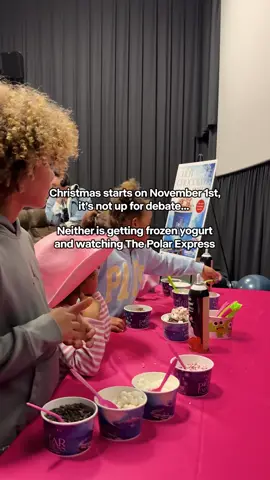 Christmas starts November 1st — it’s not up for debate. 😉🎄 And neither is watching The Polar Express with a cup of frozen yogurt in hand. 🍫✨ We kicked off the holidays early with @sweetFrog for their Hot Chocolate Express celebration. From the moment we walked in, it felt like stepping right into  The Polar Express — cozy lights, holiday music, and the sweetest treat of the season. Their new Hot Chocolate Express frozen yogurt is officially my go-to holiday dessert. It’s made with rich chocolate frozen yogurt, creamy vanilla frozen yogurt, and real Nestlé® Hot Cocoa mix — topped with peppermint, chocolate chips, marshmallows, and whipped cream. Basically… Christmas in a cup. ☕️❤️ If you’re ready to get in the holiday spirit, head to your local Sweet Frog now through January 6th, 2026 to try it for yourself and experience a little Polar Express magic. Because some traditions deserve a sweet upgrade. 😉🍦🚂 #ad #sweetFrog #HotChocolateExpress #polarexpress 