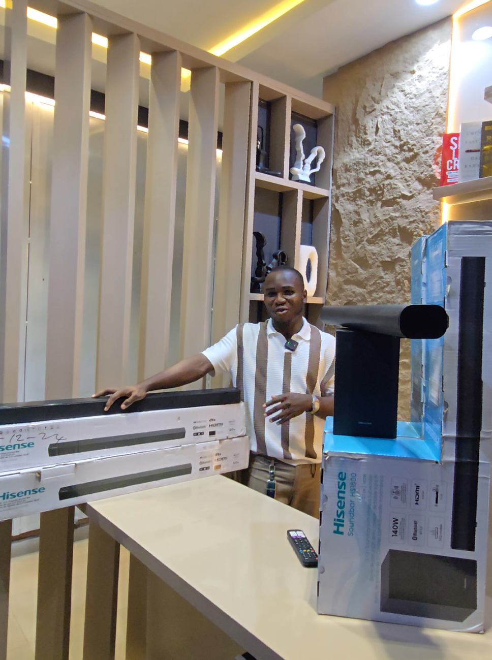 we make delivery nationwide 🚚 don't forget ojazelectronics will always recommend the best Electronics, so kindly drop a DM  follow 👇 for more updates. #foryoupage #viral #soundbar #homevlog #sapele