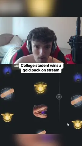 College student wins a gold pack on stream #kickstreaming 
