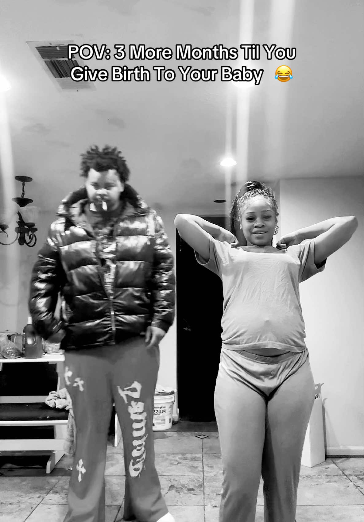 3 months and some change 😂🥂. How long until yall bid up? #fyp #baby2026 #pregnancyjourney #6monthspregnant #pregnantlife 