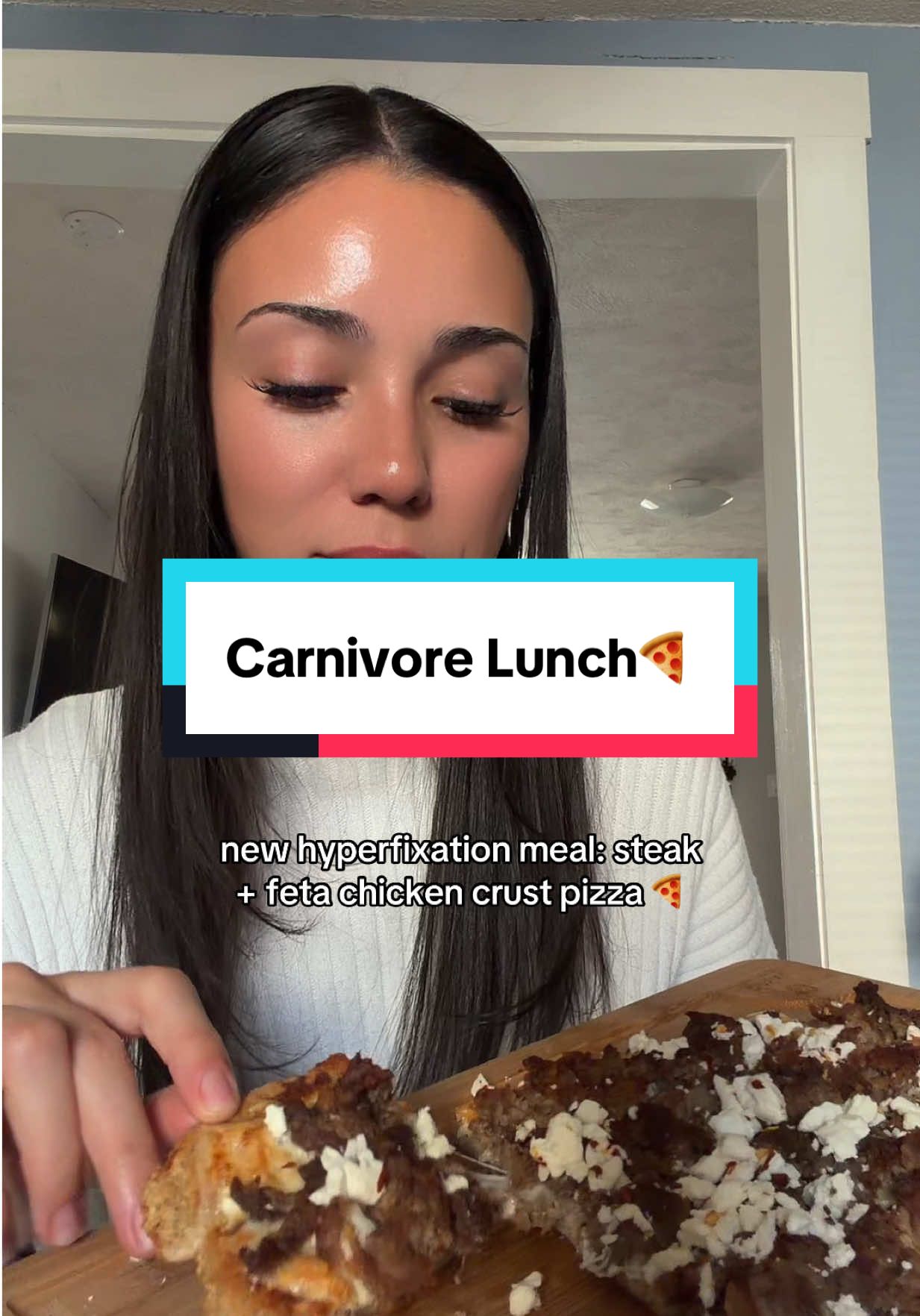 Lunch today while on carnivore. It’s SOO goood 🍕🔥 #foodreview #carnivorediet #Foodie #eatwithme 