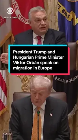President Trump and Hungarian Prime Minister Viktor Orbán spoke on Europe’s migration policies during their meeting at the White House on Friday. Trump said that migration is “flooding Europe,” while Orbán defended Hungary’s strict border controls and said his country faces EU sanctions for blocking illegal crossings. #trump #hungary #migration #europe #immigration 