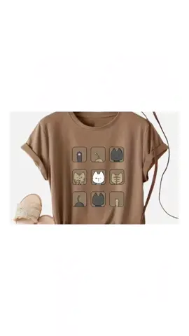 Camiseta 100% Algodão Básica Feminina Estampa De Gatinho Envio Imediato Lançamento 2025 por R$24,95.   Link na Descricão do video https://s.shopee.com.br/20nSNwPkmp