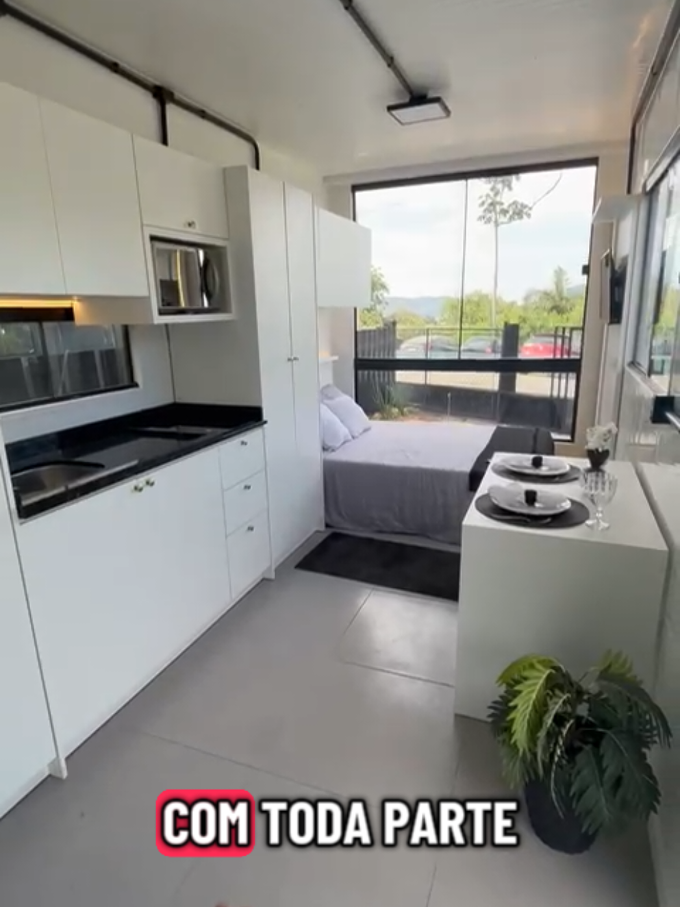 Kitnet dupla mobiliada #kitnet #container #casacontainer #casa #fy 