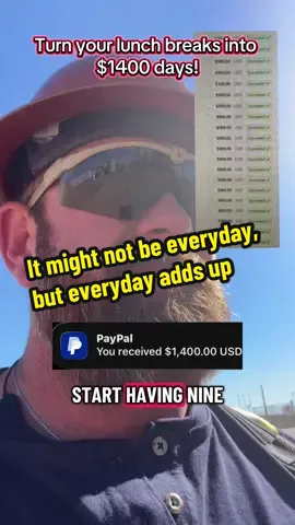 Maybe it everyday is a $900 or $1400 day but they stack up week after week if you’re coachable and consistent. #digitalmarketing #onlineincome #bluecollarboys #digitalchampiondads #makemoneyonline 