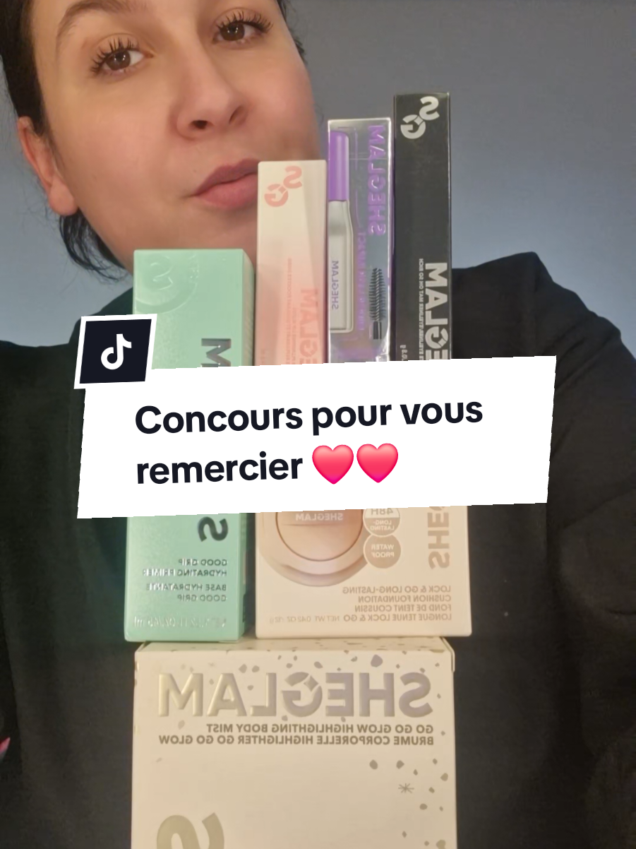 Concour @SHEGLAM ❤️❤️ Être abonné a tiktok et Instagram : locgds23 Like la vidéo ici et là-bas  Républier et commenter je participe en identifiant le plus d'amis possible ❤️❤️ 