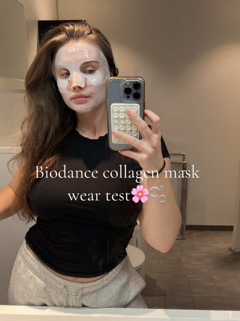 Liten trøttis💆🏽‍♀️🫧 #biocollagenrealdeepmask #weartest 