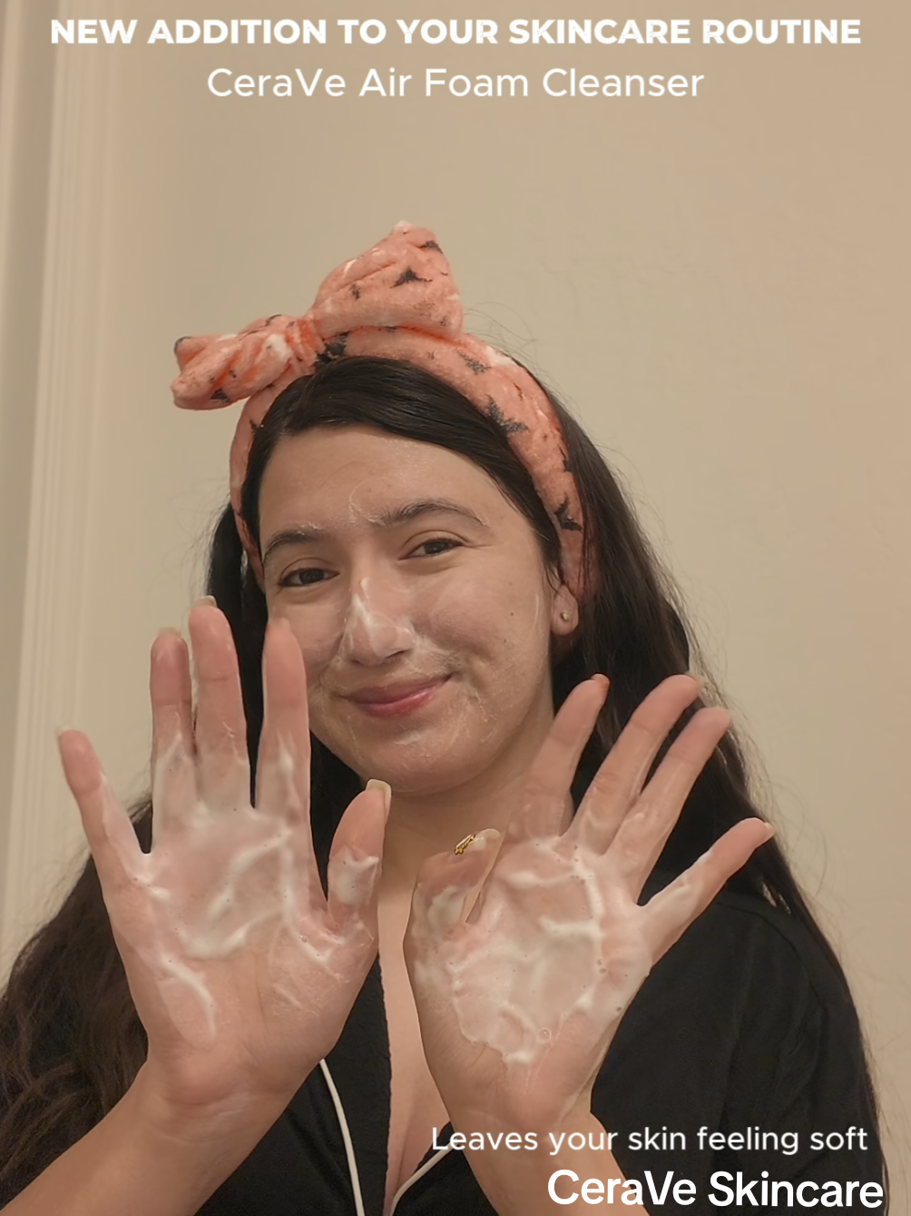 Your newest addition to your skincare routine - CeraVe Air Foam Cleanser. Soft & Gentle on your skin 🧖‍♀️✨️ @CeraVe  @CeraVe Offical Account  #ceravepartner #cerave #nighttimeskincare #skincareroutine #cleanserskincare 