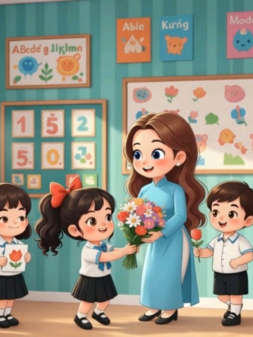 Trả lời @nnmai26 Dạ đây cô ơi, các mầm nhỏ Chúc mừng ngày nhà giáo VN 20/11#cogiaomamnon #mamnongiaitri #trianthayco #ngaynhagiaovietnam #yeucongnghe @PhuongMisu  @mazino_music 