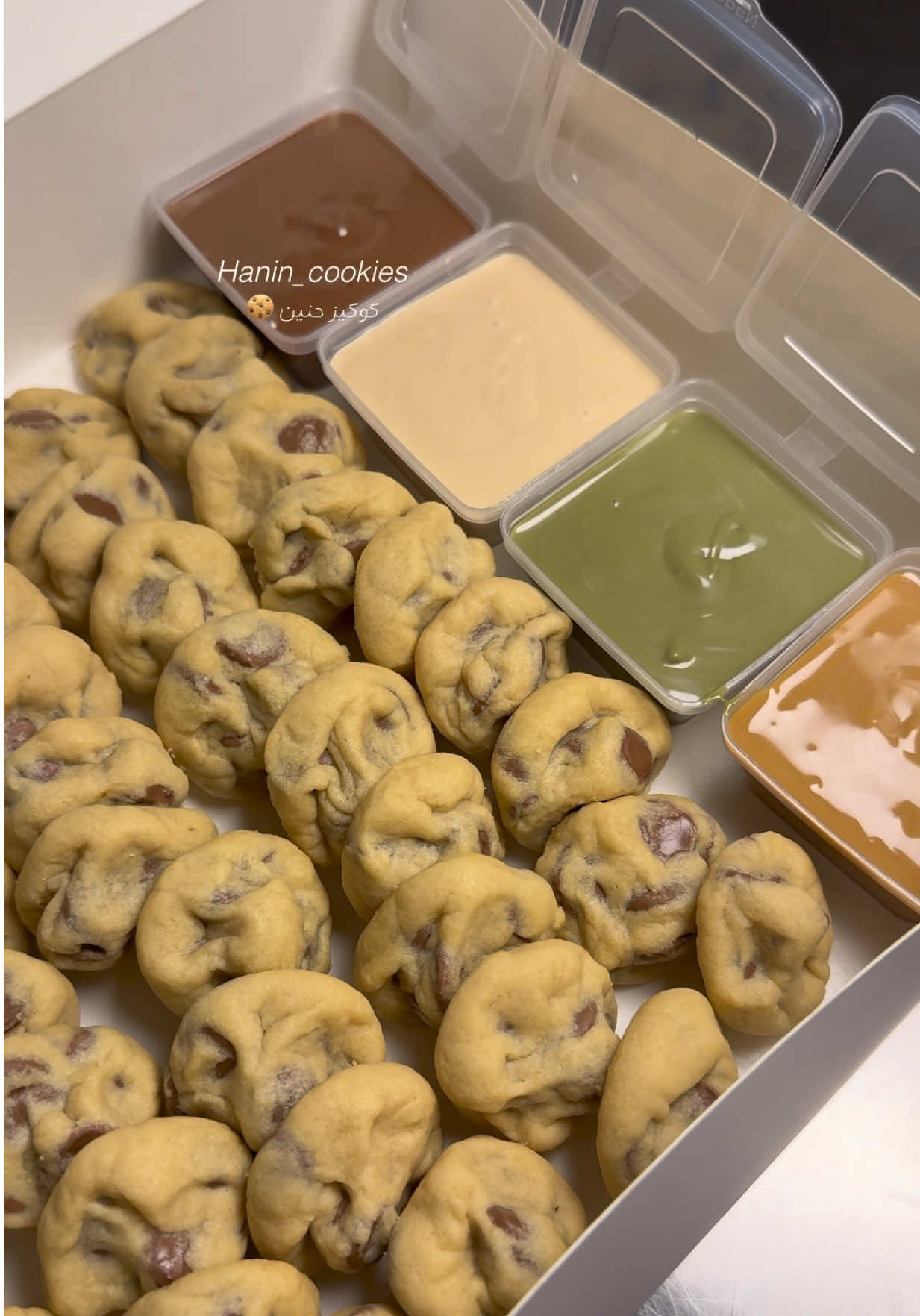 اكثر شي طلبتوه هذا الاسبوع كوكيز بايتس مع صوصات تغميس 🤤❤️‍🔥 #كوكيز_حنين #زارنا_كوكيز_حنين #explore #fyp #الطايف 