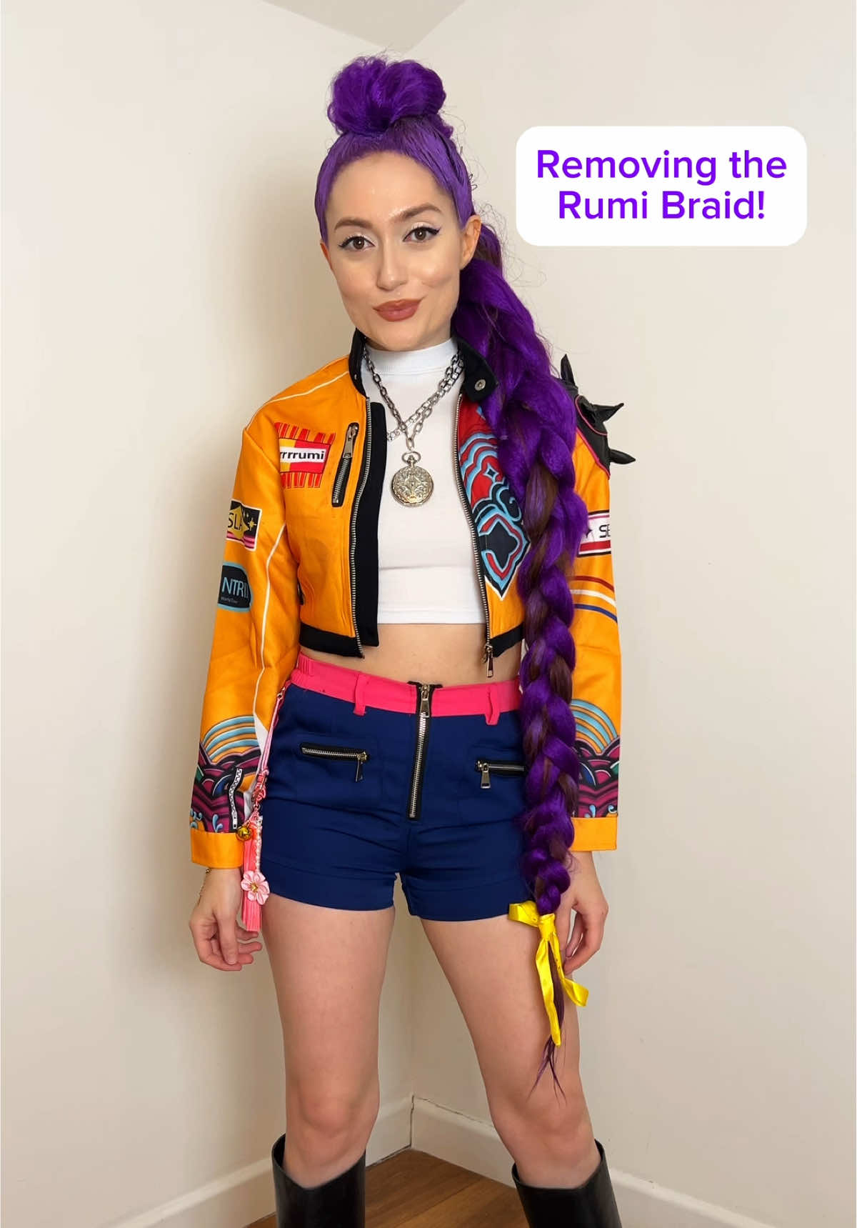 The struggle is real, this got so messy! 😅 #kpopdemonhunters #rumi #hairtok #hairtransformation #fyp 