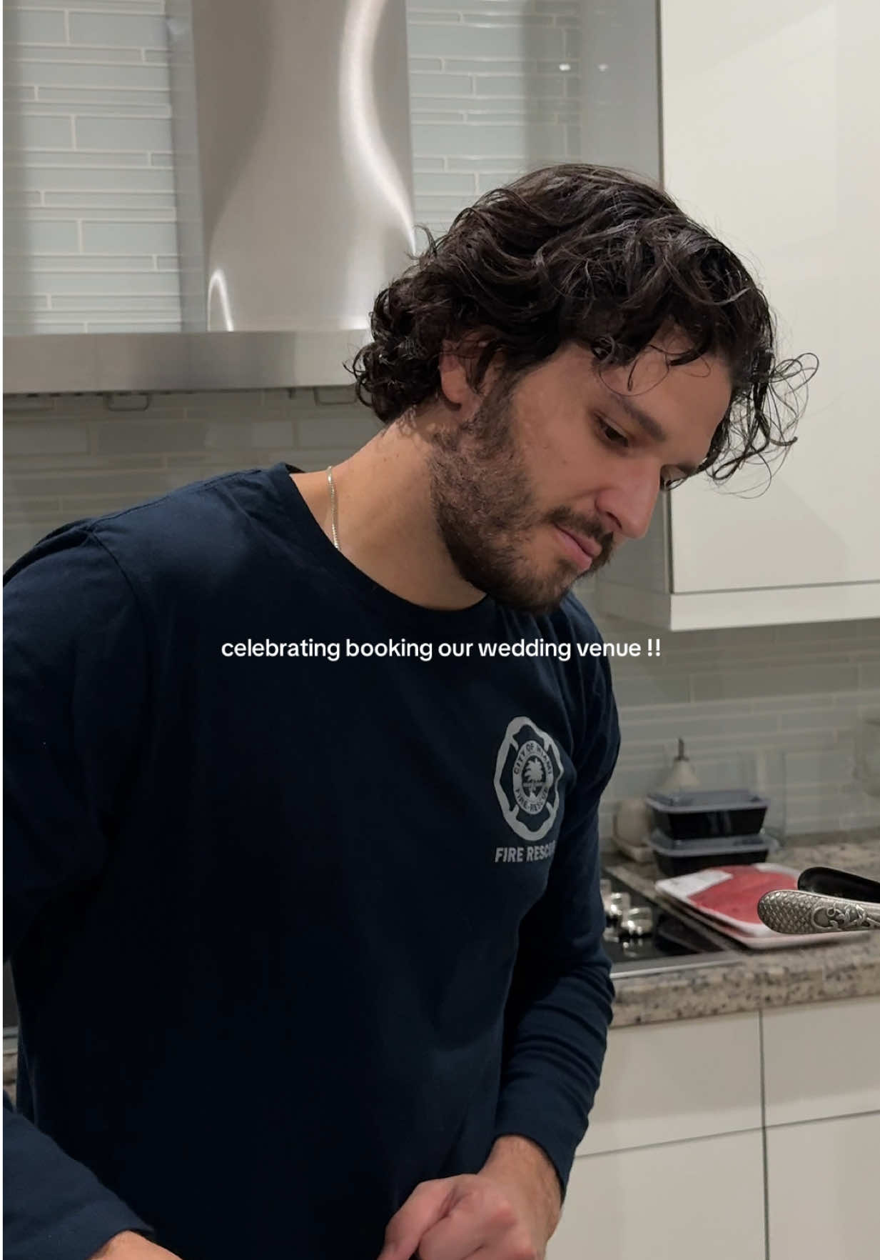 his crazy hair lol but celebrating all the little things!!!🤭 #wedding #engaged #2027wedding 