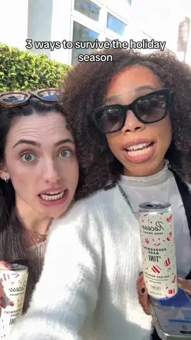 If you can’t thrive this holiday season, at least survive it 💋 Tip #1: Replace your uncle’s beers with a few @Recess Peppermint Bark 'Tinis (for everyone’s peace of mind) #ad #recesspartner #besties #bestiesforever 