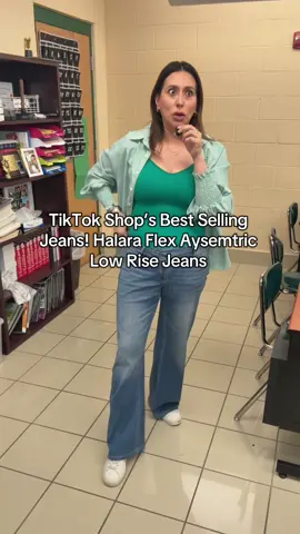 TikTok Shop’s Best Selling  Jeans! Halara Flex Aysemtric  Low Rise Jeans @Halara shop @Halara_official #tiktokshopcreatorpicks #tiktokshopcybermonday #TikTokShopBlackFriday #fallfashion #halara 