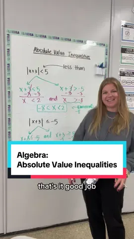 Absolute Value Inequalities!  #iteachalgebra #algebra #mathematics #math  #tiktokencyclopediacontest 