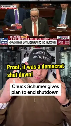 PROOF it was a Democrat shutdown! #governmentshutdown2025 #governmentshutdowns #chuckshumer #democrats #trump 