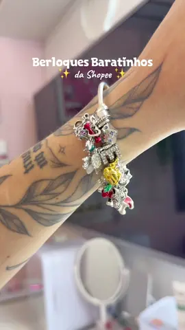 Meus berloques baratinhos da Shopee! 💓✨🎀 🔎 ID: AYZ-RLB-VEX (só colocar na barra de pesquisa da Shopee) #pandoracharms #berloqueiras #berloques #charms #achadinhosdashopee 