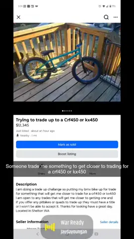 Hit me up in Shelton WA trade me trying to get there💪💪#fyp #pnw #wa #like #followme #addiction #honda #crf450 #crf450r #kx450