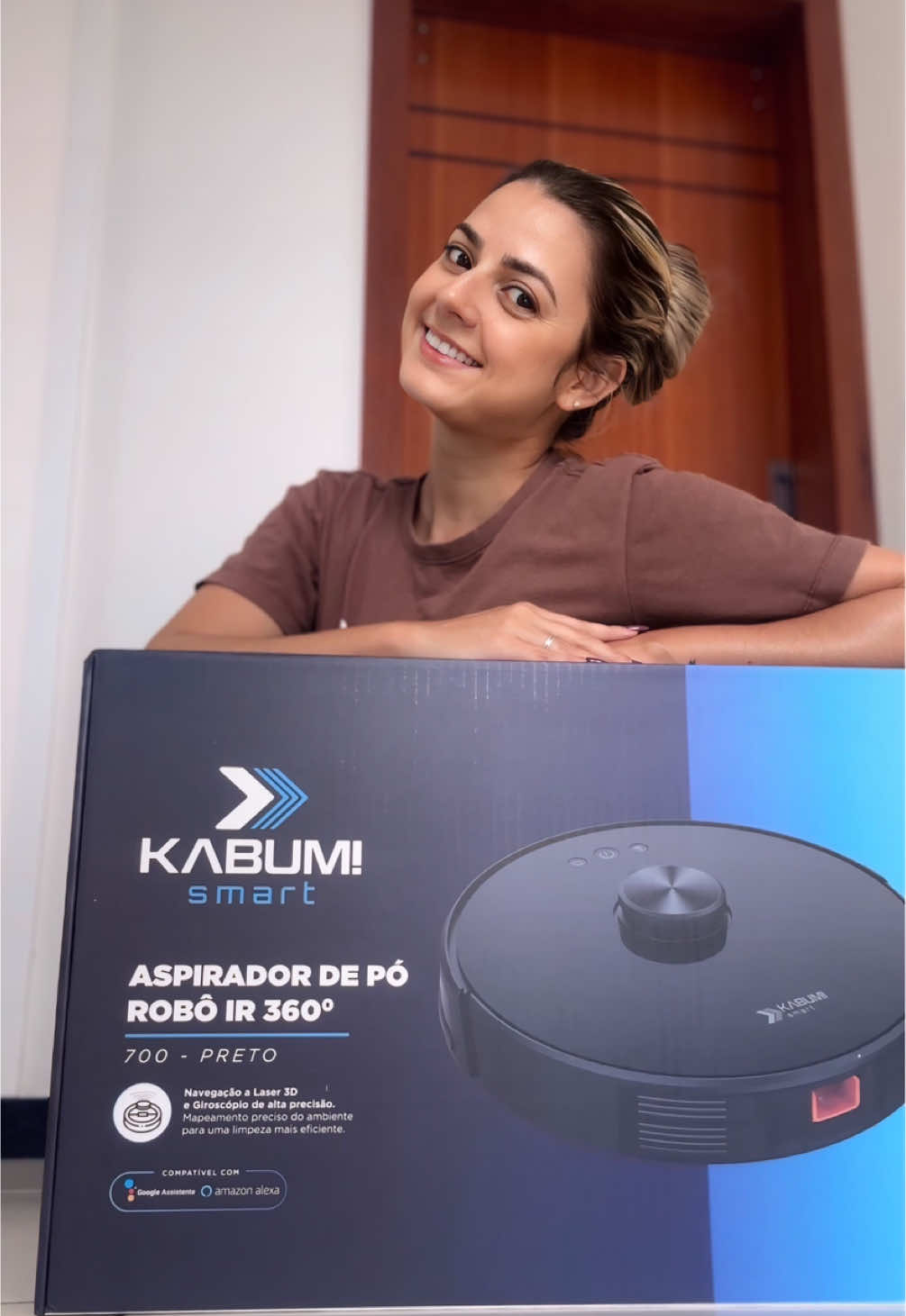 Robô aspirador kabum 700 na alta por aqui! Já chegou trabalhando 🤣 #roboaspirador #kabum700 #roboaspiradorkabum #kabum 