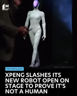 Xpeng, a Chinese electric vehicle company, stunned social media with the introduction of its new humanoid robot, Iron.   The robot seemed so lifelike that Xpeng eventually cut the robot open live on stage to prove it wasn't just a human wearing a robot suit.   We can't look away.   #robots #robotics #Tech #xpeng