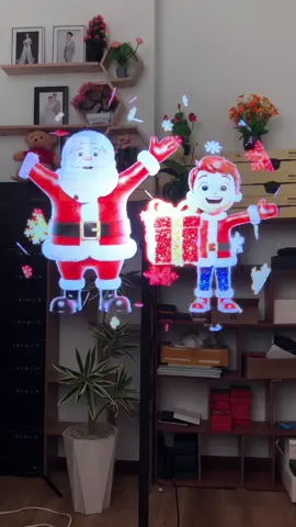 Chào đón Noel,Giáng Sinh bằng quạt led 3D hologram 4 cánh..#xuhuong #quatled3dhologram #noel #giangsinh 