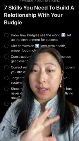 If you can master these 7, you can become a budgie relationship pro 🤩 #budgiesoftiktok #parakeetsoftiktok #parrotsoftiktok 