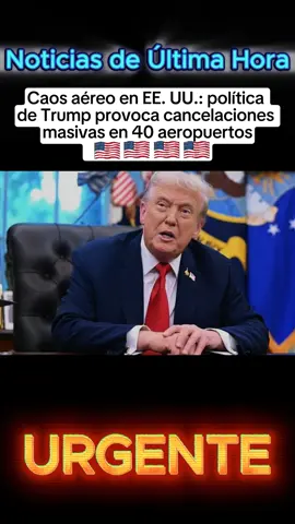 Anuncian cancelación de múltiples vuelos en 40 aeropuertos de EE. UU. debido a falta de trabajadores por cierre de gobierno. #EEUU #noticias #unitedstates 