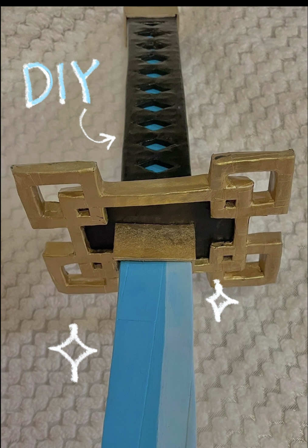 DIY Muichirou nichirin sword🗡️🩵 ❣️check out my profile for tutorial  #DIY #demonslayer #muichiro #anime #fyp 