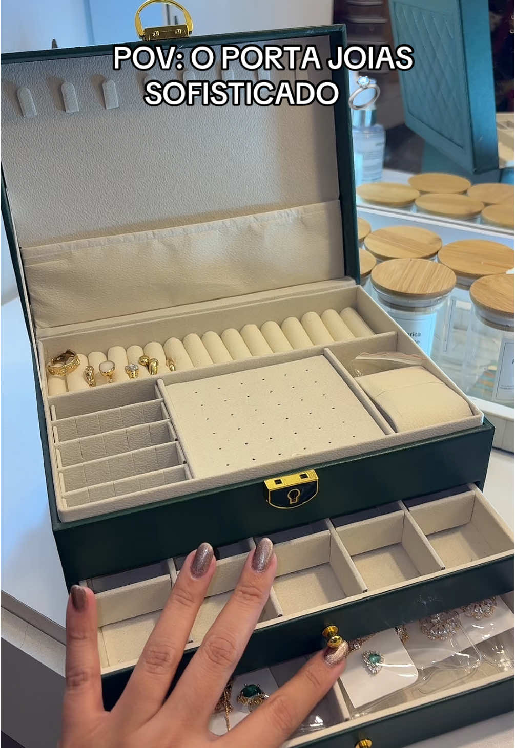 Porta Joias em Couro 3 Camadas em promoção ✨ #portajoias #tiktokshopblackfridaybr #joias #foru 